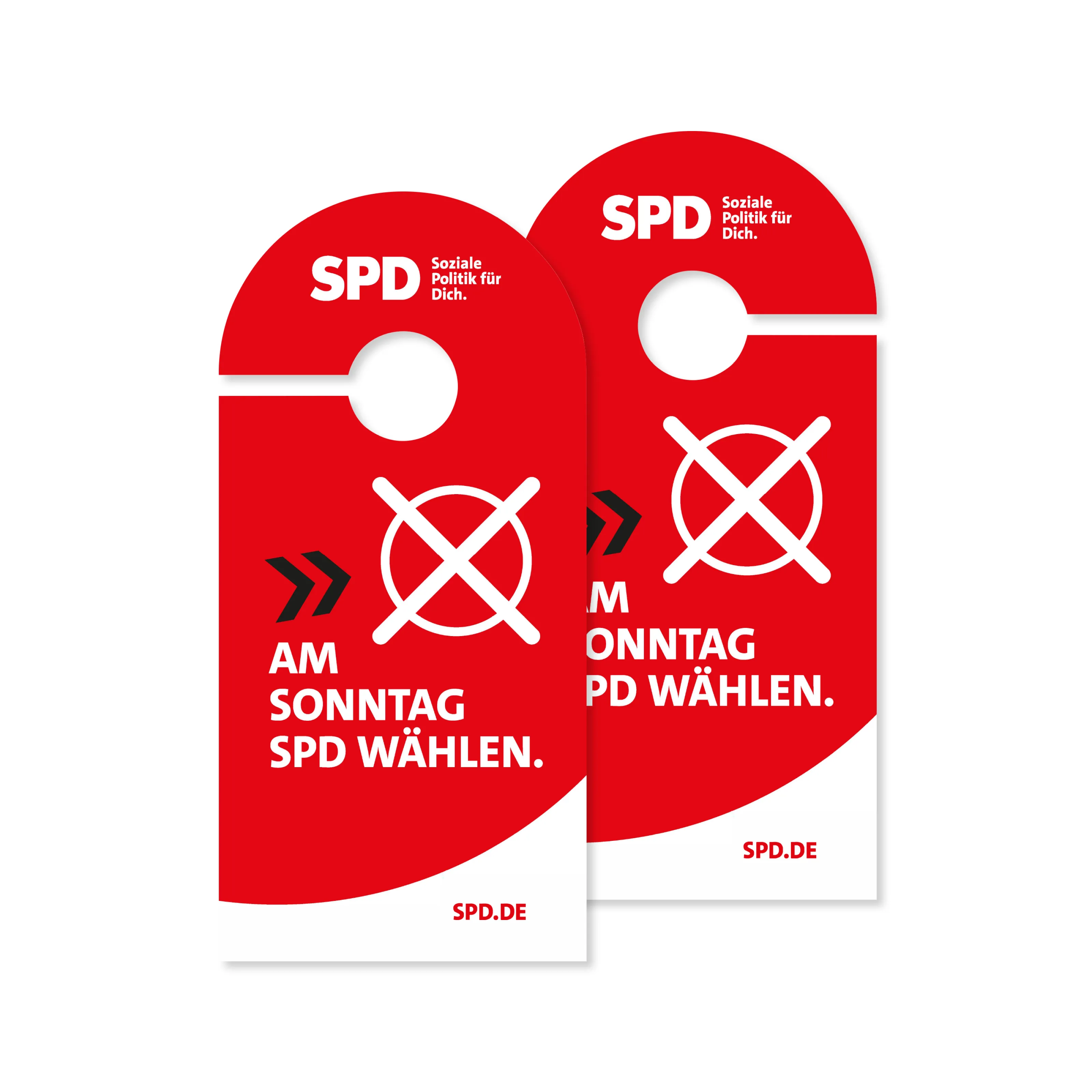 Türanhänger "Am Sonntag SPD wählen!"