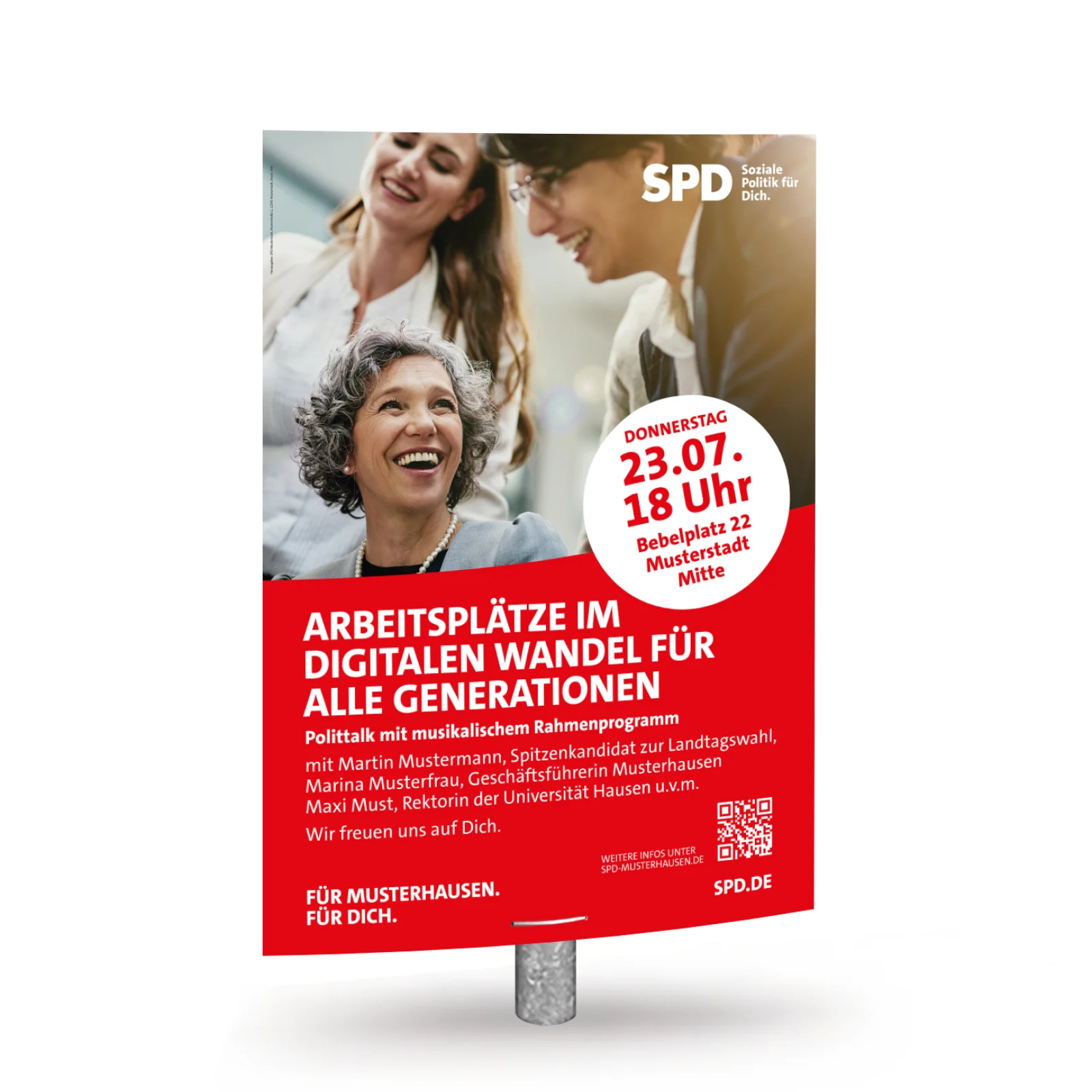 Veranstaltungsplakat mit Bild | SPD Shop