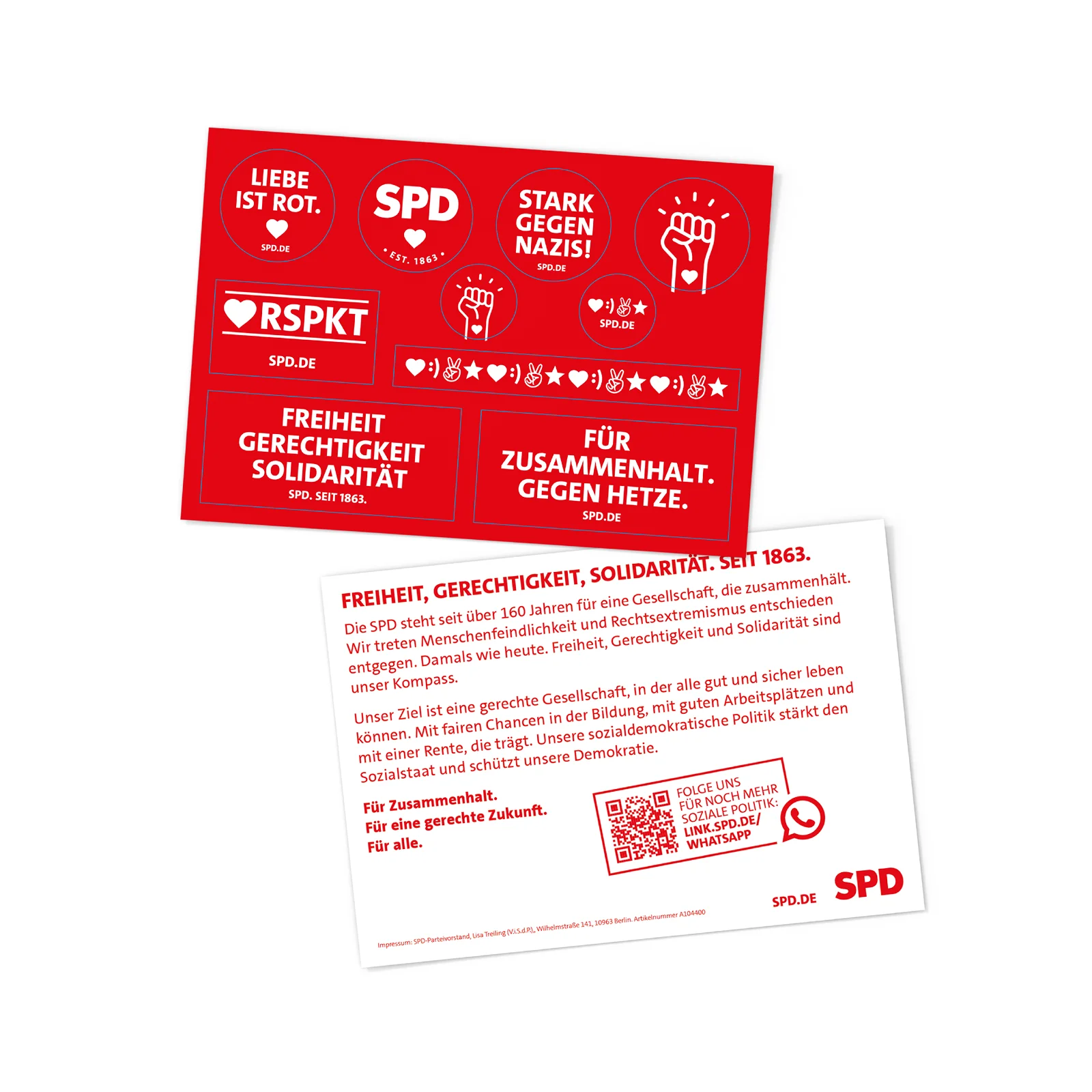 Aufkleber-Postkarte 