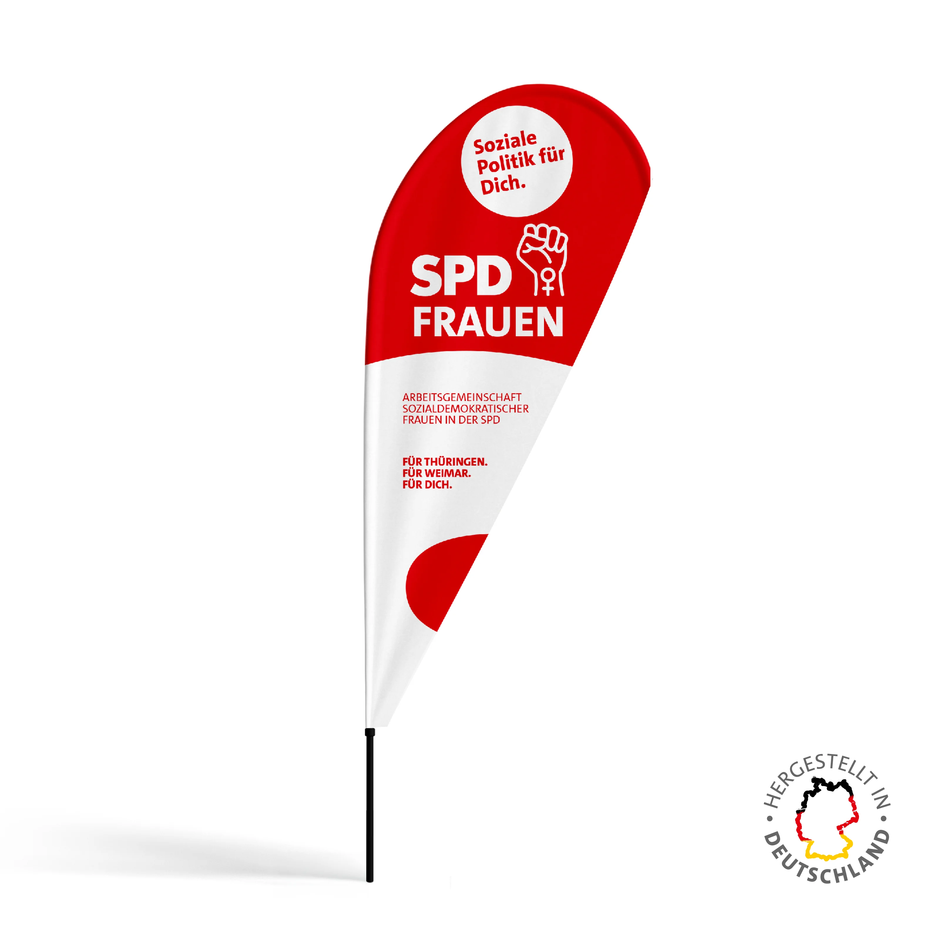 Beachflag "Tropfen" - Größe L
