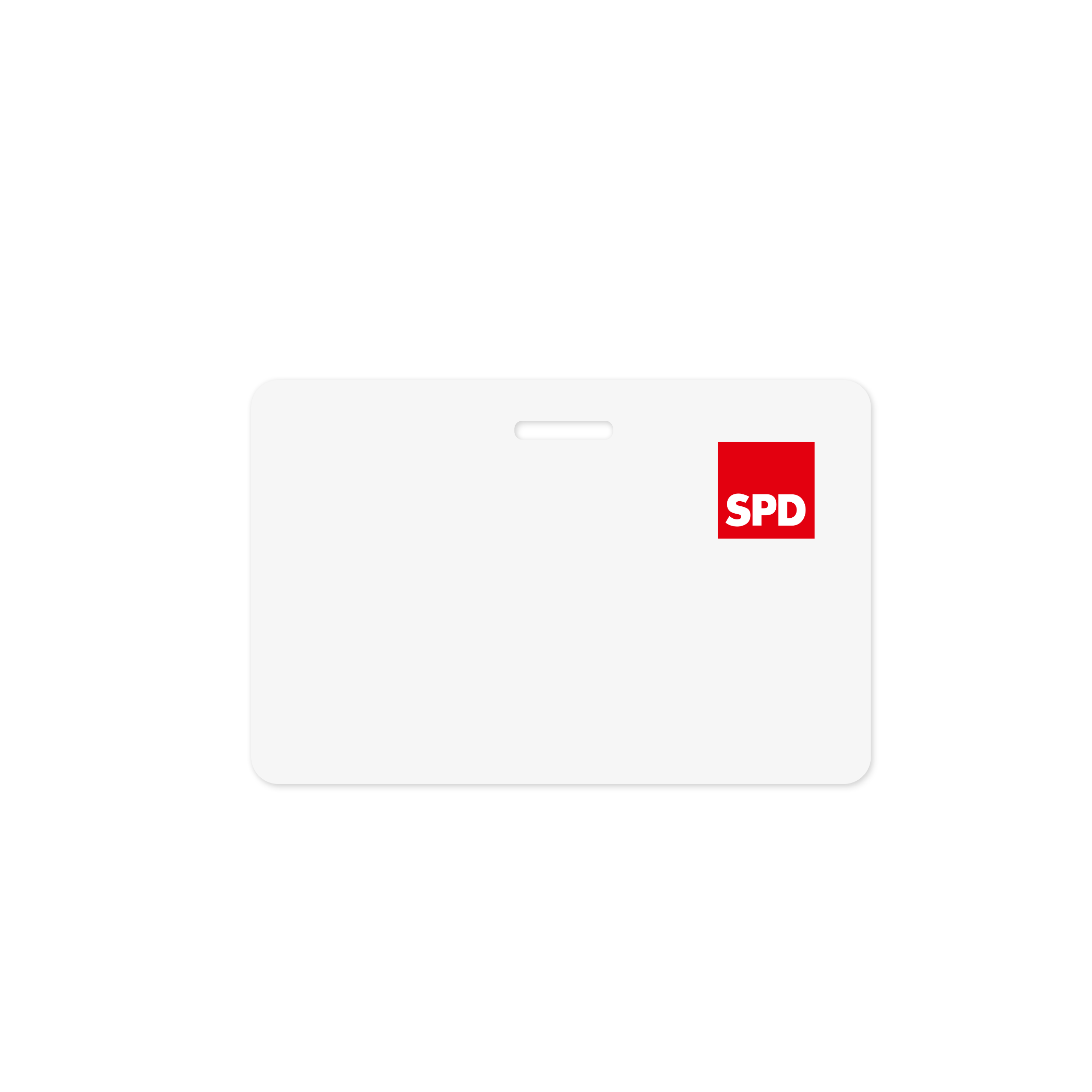 Namensschild mit SPD-Logo