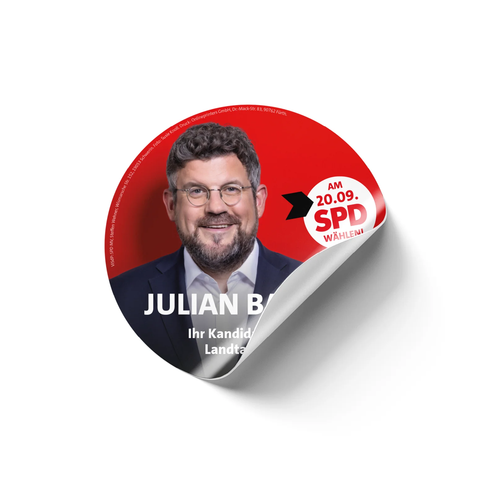 Aktueller Aufkleber für Kandidierende Mecklenburg-Vorpommern | SPD Shop
